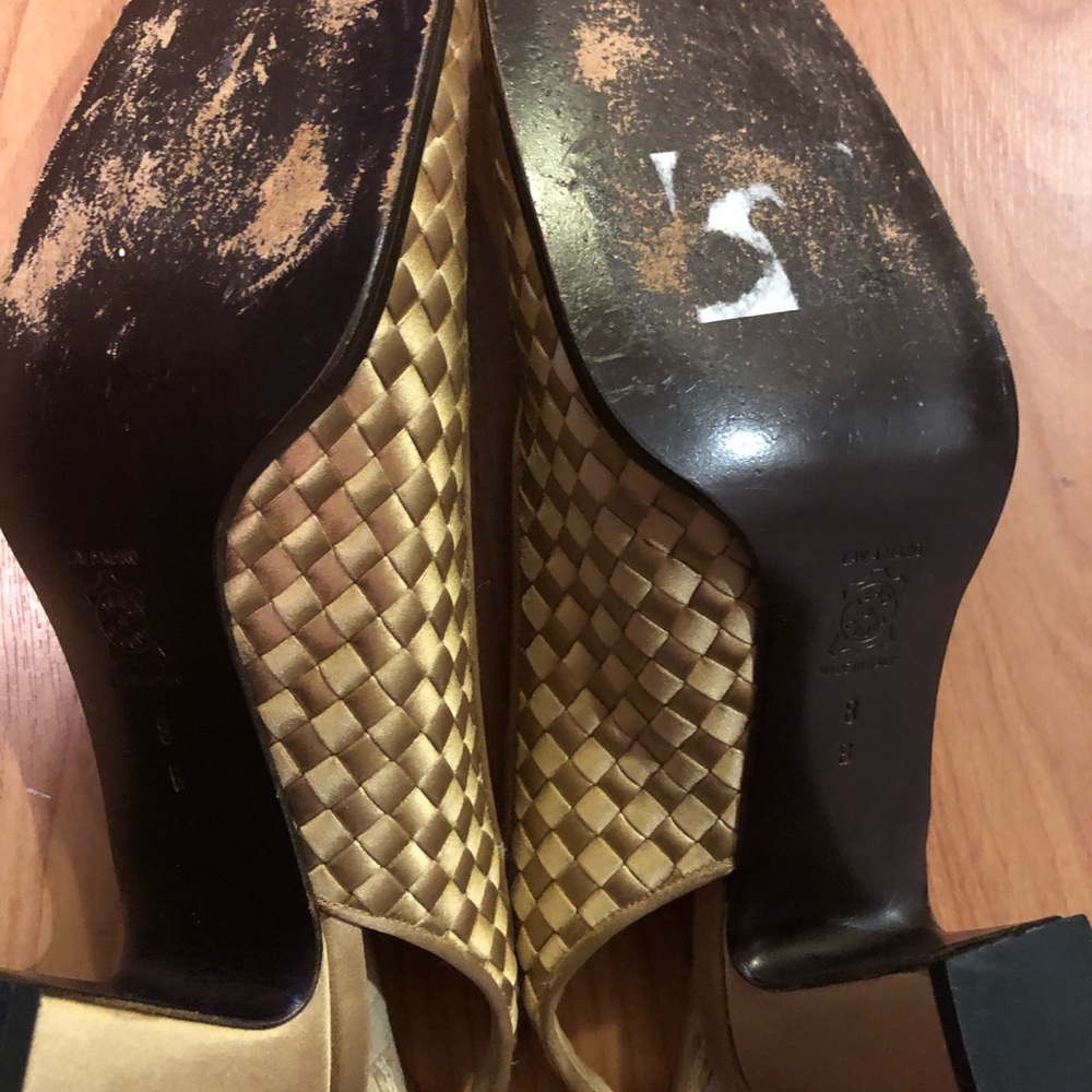 Bottega Veneta silk woven women’s heel sz 8 shoes - Picture 4 of 4